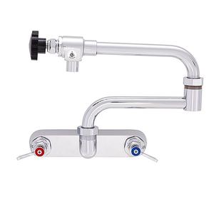 Fisher 2283 Backsplash Mount Brass 10" Double-Jointed Spout w/ Handles