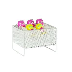 Cal-Mil 22907-10-15 Juno 13in x 10in x 9.5"H White Metal Beverage/Ice Tub 