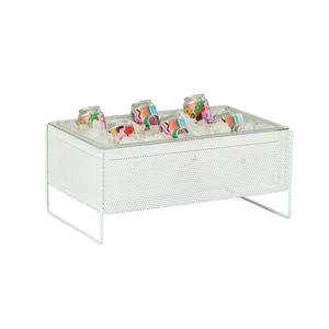 Cal-Mil 22907-12-15 Juno 21in x 13in x 9"H White Metal Beverage/Ice Tub 
