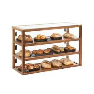 Cal-Mil 22913-78 Sydney 42" x 17" x 28"H Walnut 3-Tier Display Case
