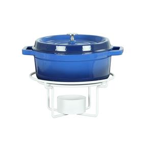 Cal-Mil 22917-15 Juno 12" Dia. x 7"H White Metal Chafing Dish Stand