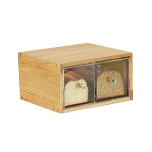 Cal-Mil 23150-2-21 Sydney 13.6in x 13in x 7.1"H Oak Countertop Bread Case 