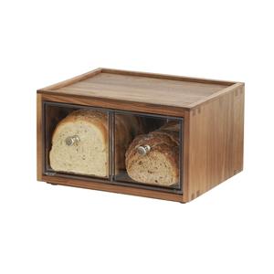 Cal-Mil 23150-2-78 Sydney 13.6in x 13in x 7.1"H Walnut Countertop Bread Case 
