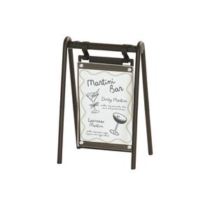Cal-Mil 23160-47-13 Onyx 5.5" x 3" x 10"H Black Metal Hanging Sign
