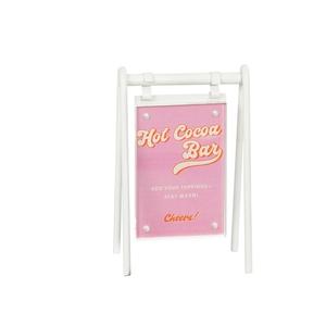 Cal-Mil 23160-47-15 Juno 5.5" x 3" x 10"H White Metal Hanging Sign