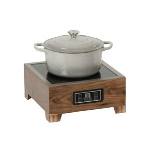Cal-Mil 23178-78 22in x 14in x 13"H Walnut Induction Chafing Dish Unit 