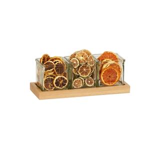 Cal-Mil 23183-21 Sydney 12.75in x 5in x 4.5"H Oak Condiment Organizer 