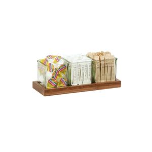 Cal-Mil 23183-78 Sydney 12.75" x 5" x 4.5"H Walnut Condiment Organizer