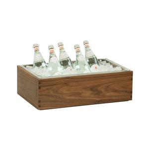 Cal-Mil 23184-12-78 Sydney 21.25in x 13.25in x 7"H Walnut Beverage/Ice Display 