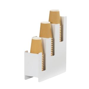 Cal-Mil 23187-15 Classic 5in x 13in 3-Tier White Plastic Cup & Lid Organizer 