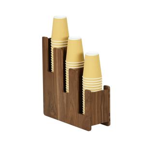 Cal-Mil 23187-78 Sydney 5" x 16" x 12"H 3-Tier Walnut Cup & Lid Organizer