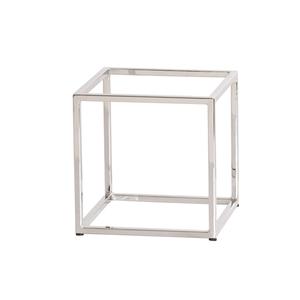 Cal-Mil 23201-10-49 10in x 10in x 10"H Chrome-Plated Metal Tube Display Riser 