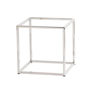 Cal-Mil 23201-12-49 12in x 12in x 12"H Chrome-Plated Metal Tube Display Riser 