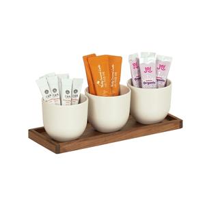 Cal-Mil 23204-78 Sydney 5" x 12.75" x 4.5"H Walnut Condiment Organizer