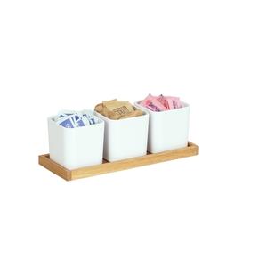Cal-Mil 23206-21 Sydney 5" x 12.75" x 4.5"H Oak Condiment Organizer