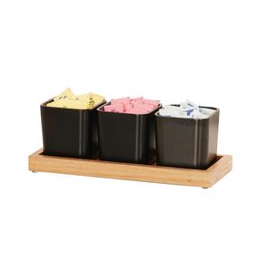 Cal-Mil 23207-21 Sydney 5" x 12.75" x 4.5"H Oak Condiment Organizer