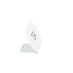 Cal-Mil 23401-4-15 Juno 4.5" x 2"H White Metal Oval Tabletop "Tea" Sign