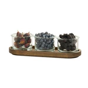 Cal-Mil 23430-136 Melrose 6in x 17in x 4.5"H Brown Wood Condiment Organizer 
