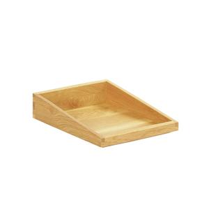 Cal-Mil 23442-1012-21 10in x 12in x 3"H Oak Angled Display Tray 