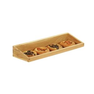 Cal-Mil 23442-620-21 6in x 10in x 3"H Oak Angled Display Tray 