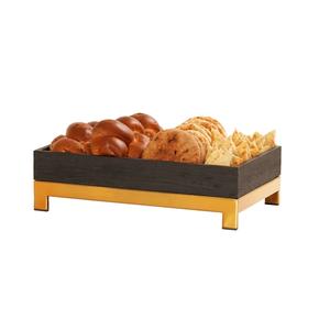 Cal-Mil 23603-3-130 Brooklyn 12in x 20in x 3"H Antique Brass Metal Display Riser 