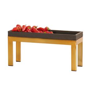 Cal-Mil 23605-9-130 Brooklyn 20in x 6in x 9"H Antique Brass Metal Display Riser 