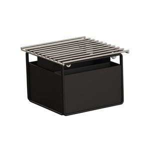 Cal-Mil 23706-13 9in x 9in x 7.25in Black Metal Square Chafing Dish Stand 