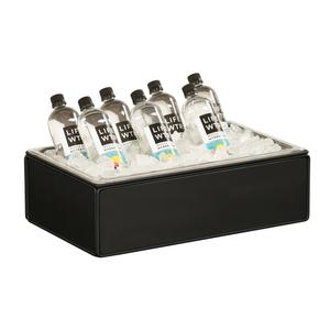 Cal-Mil 23709-12-13 21in x 13in x 7"H Black Metal Beverage Ice Display 