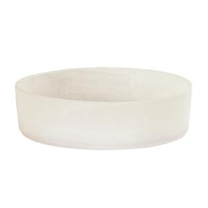 Cal-Mil 23738-12-126 12" Dia. x 3.25"H White Marble Resin Bowl