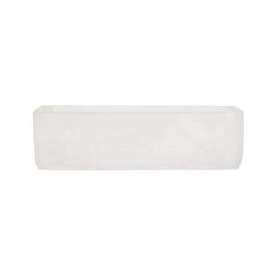 Cal-Mil 23739-12-126 12" x 12" x 3.25"H White Marble Resin Square Bowl