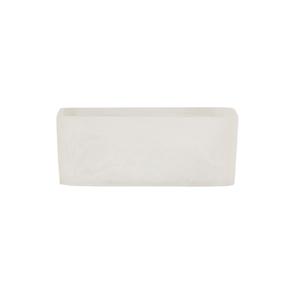 Cal-Mil 23739-8-126 8" x 8" x 3.25"H White Marble Resin Square Bowl