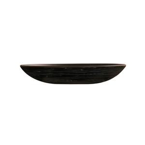 Cal-Mil 23740-14-124 14" Dia. x 2.5"H Black Marble Resin Coupe Bowl - 6 Each