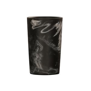 Cal-Mil 23742-4-124 3.75in Dia. x 5.75"H Black Marble Resin Flatware Holder 