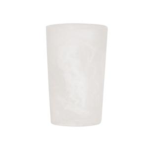 Cal-Mil 23742-4-126 3.75in Dia. x 5.75"H White Marble Resin Flatware Holder 