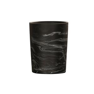 Cal-Mil 23742-5-124 4.75in Dia. x 5.75"H Black Marble Resin Flatware Holder 