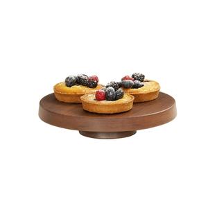 Cal-Mil 23755-122-78 12.25in Dia. x 2.25"H Walnut Melamine Display Pedestal 