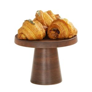 Cal-Mil 23755-127-78 12.25in Dia. x 7.25"H Walnut Melamine Display Pedestal 