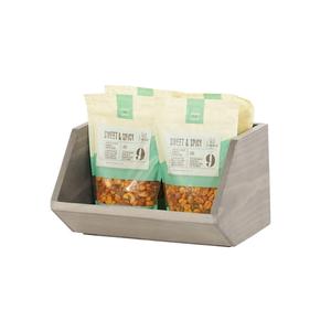 Cal-Mil 23762-9-110 Aspen 12in x 9in x 7in Grey-Stained Angled Wood Box 