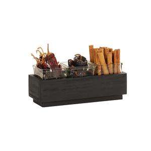 Cal-Mil 23787-3-13 Brooklyn 5in x 12.75in x 4.5in Wood Condiment Organizer 