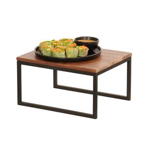 Cal-Mil 23801-1012-13 10in x 12in x 6"H Black Metal Open Frame Display Riser 