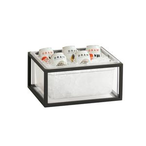 Cal-Mil 23805-10-13 Milo 13in x 10.5in x 7"H Black Metal Ice Display 