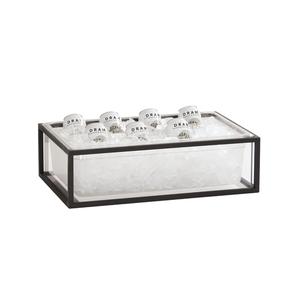 Cal-Mil 23805-12-13 Milo 12in x 20in x 7"H Black Metal Ice Display 