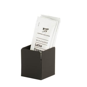 Cal-Mil 23829-13 Onyx 2.25in x 2.25in x 2.5"H Black Metal Condiment Organizer 