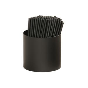Cal-Mil 23830-13 Onyx 4.25in Dia. x 4"H Black Metal Condiment Organizer 