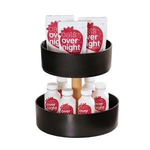 Cal-Mil 23834-2-13 Logan 12in x 12in x 12"H Black Modular 2-Tier Display Stand 