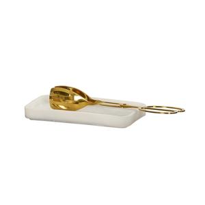 Cal-Mil 23861-126 4.25in x 8.25in x 1"H White Cloud Resin Spoon Holder 