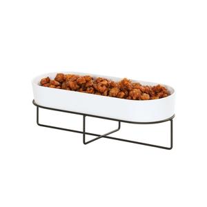 Cal-Mil 23864-4-13 Madison 20.5" x 8.25" x 4"H Black Wire Platter Riser