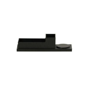 Cal-Mil 24069-13 9.6in x 3in x 2.25"H Black Plastic In Room Cup/Coffee Tray 