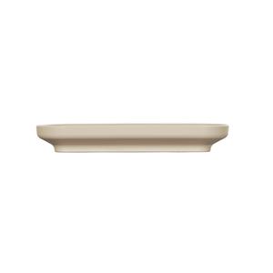Cal-Mil 24114-618-125 Nova 6" x 18" x 2.5"H Taupe Melamine Coupe Platter - 6 Each