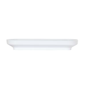 Cal-Mil 24114-618-15 Nova 6" x 18" x 2.5"H White Melamine Coupe Platter - 6 Each